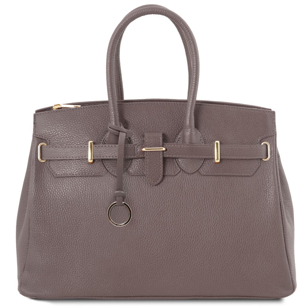 TL Bag - Leather handbag with golden hardware | TL141529