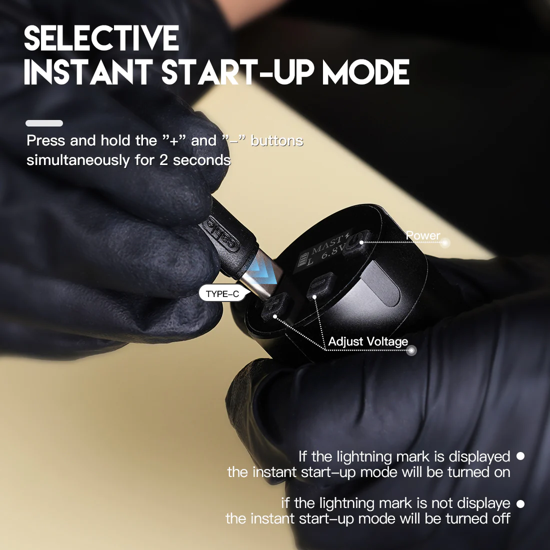 Mast A1 Wireless Tattoo Machine der nächsten Generation mit 3,5 mm Hub