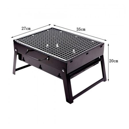 Tragbarer, faltbarer Holzkohlegrill 35 x 27 x 20 cm