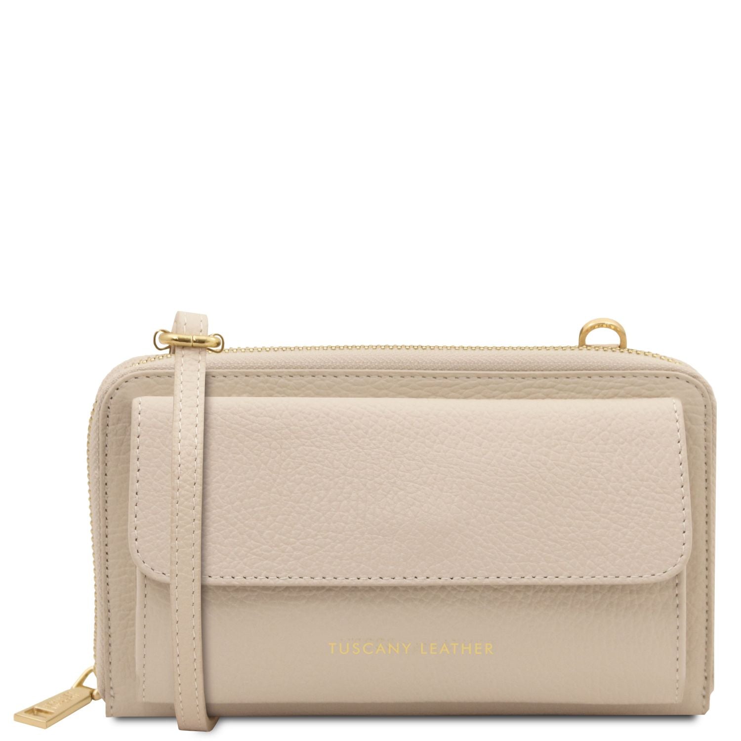 Urania - Leather phone wallet with strap | TL142433