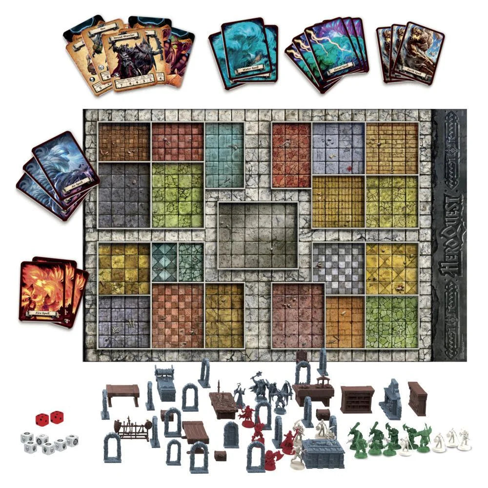 Avalon Hill HeroQuest brætspil, miniature-dungeon-eventyr-fantasispil, for 2-5 spillere, fra 14 år