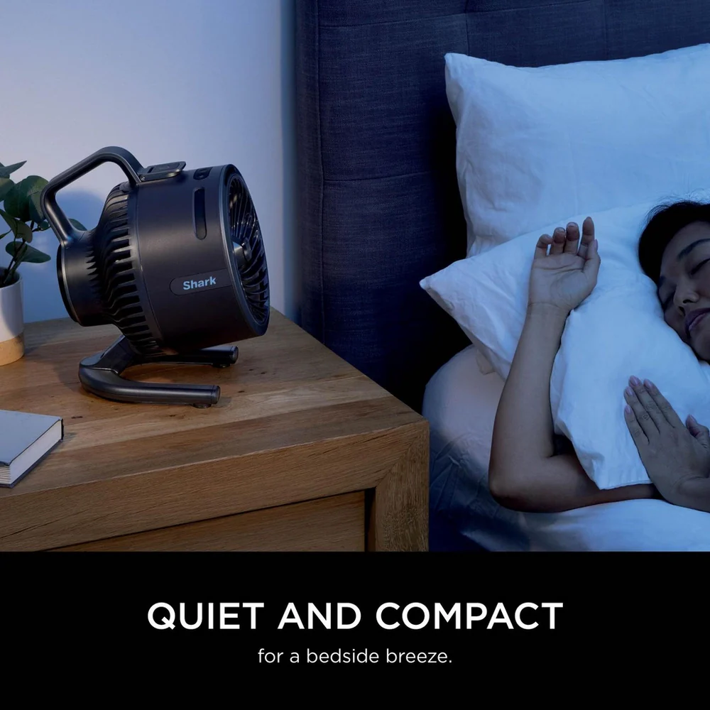 2025 Shark FlexBreeze HydroGo FA050UK tågeblæser – Ultrakraftfuld bærbar køleløsning til indendørs og udendørs brug (kul)
