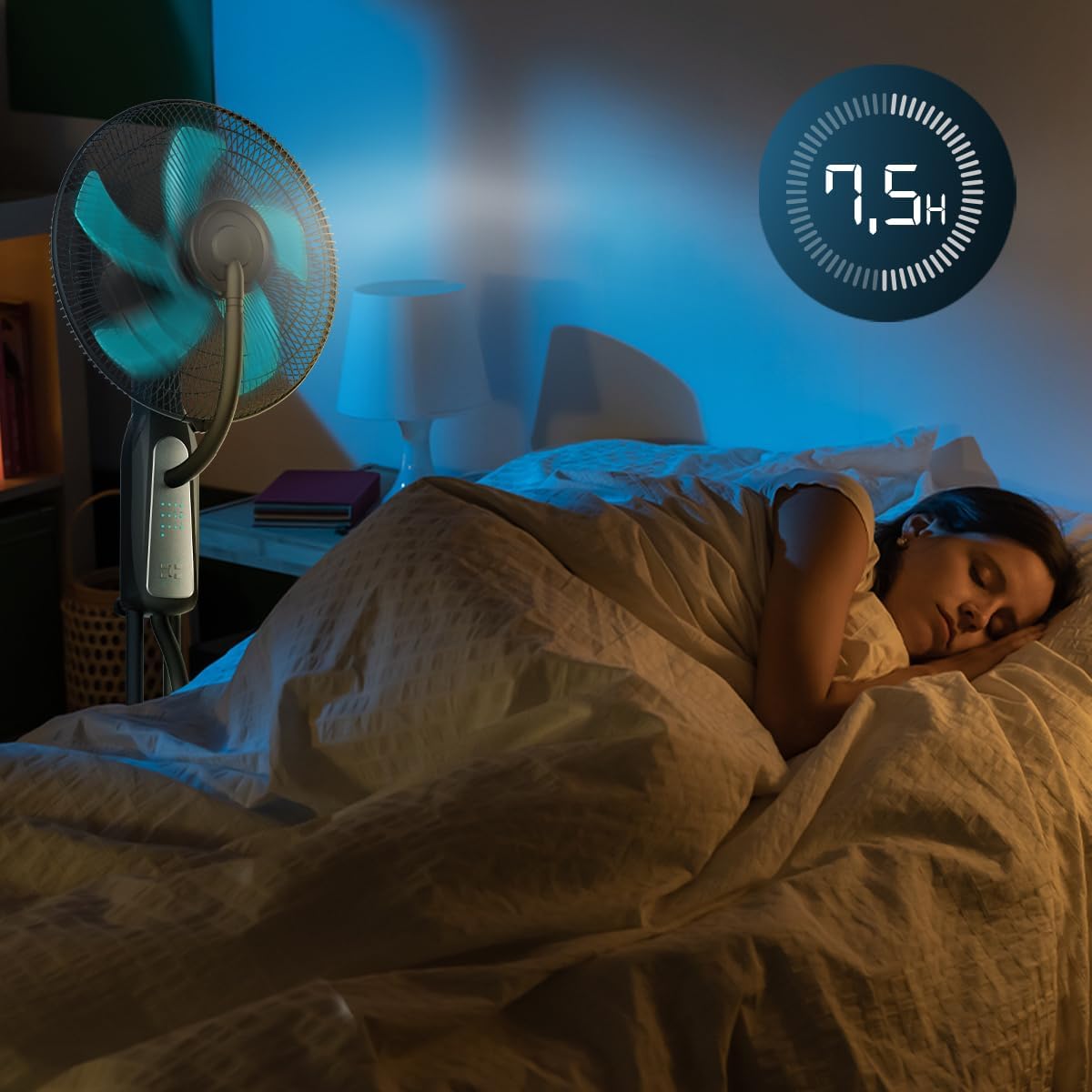 Ventilateur brumisateur d'eau douce Cecotec EnergySilence 490 avec télécommande, 90 W, diamètre 40 cm, 5 pales, réservoir 2,8 L, minuterie 7,5 h, indicateur LED et oscillation