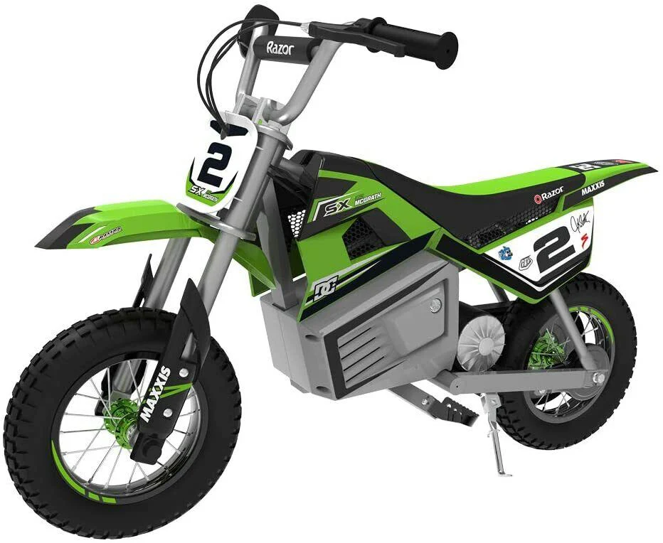 2025 Razor Dirt Rocket SX350 elektrisk offroad-motorcykel til børn – grøn (13 år+)