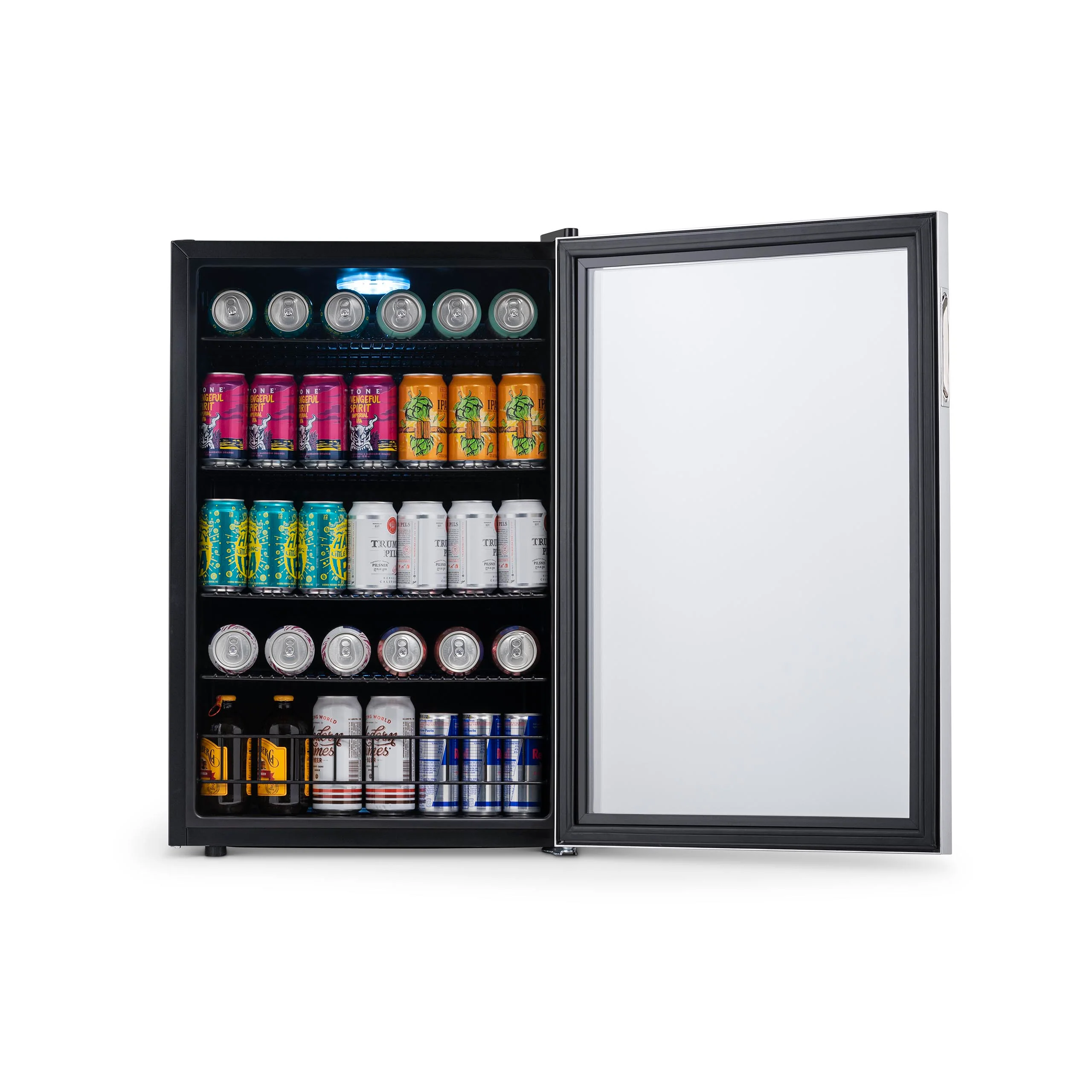 2025 Newair® Fritstående drikkevarekøleskab i rustfrit stål – 160 dåser – 21,3