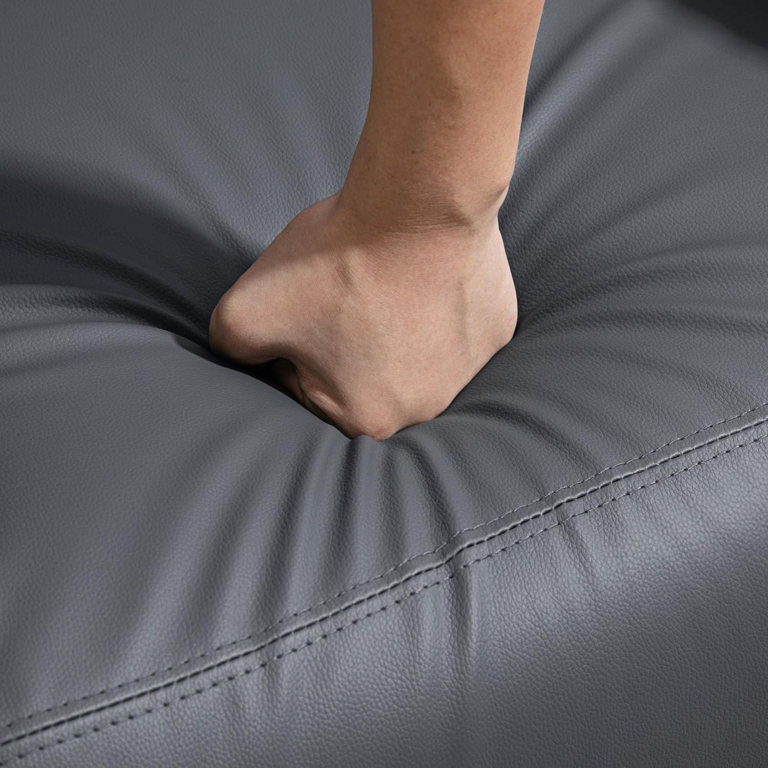 HOMCOM Massagestol, Hvilestol med Fjernbetjening, 2 Massagezoner, 8 Programmer, 5 Intensitetsniveauer, 1 Sidelomme og Timer, PU Betræk, 68x88x98 cm, Creme