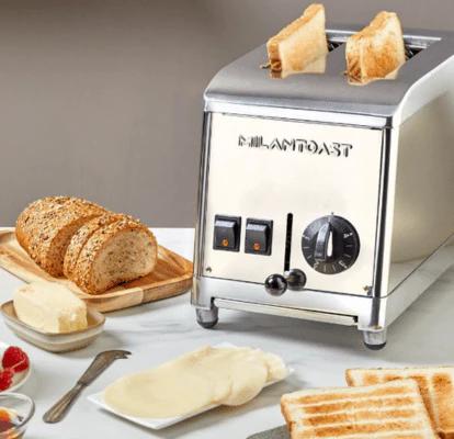2025 Milantoast Toaster i rustfrit stål med to huller