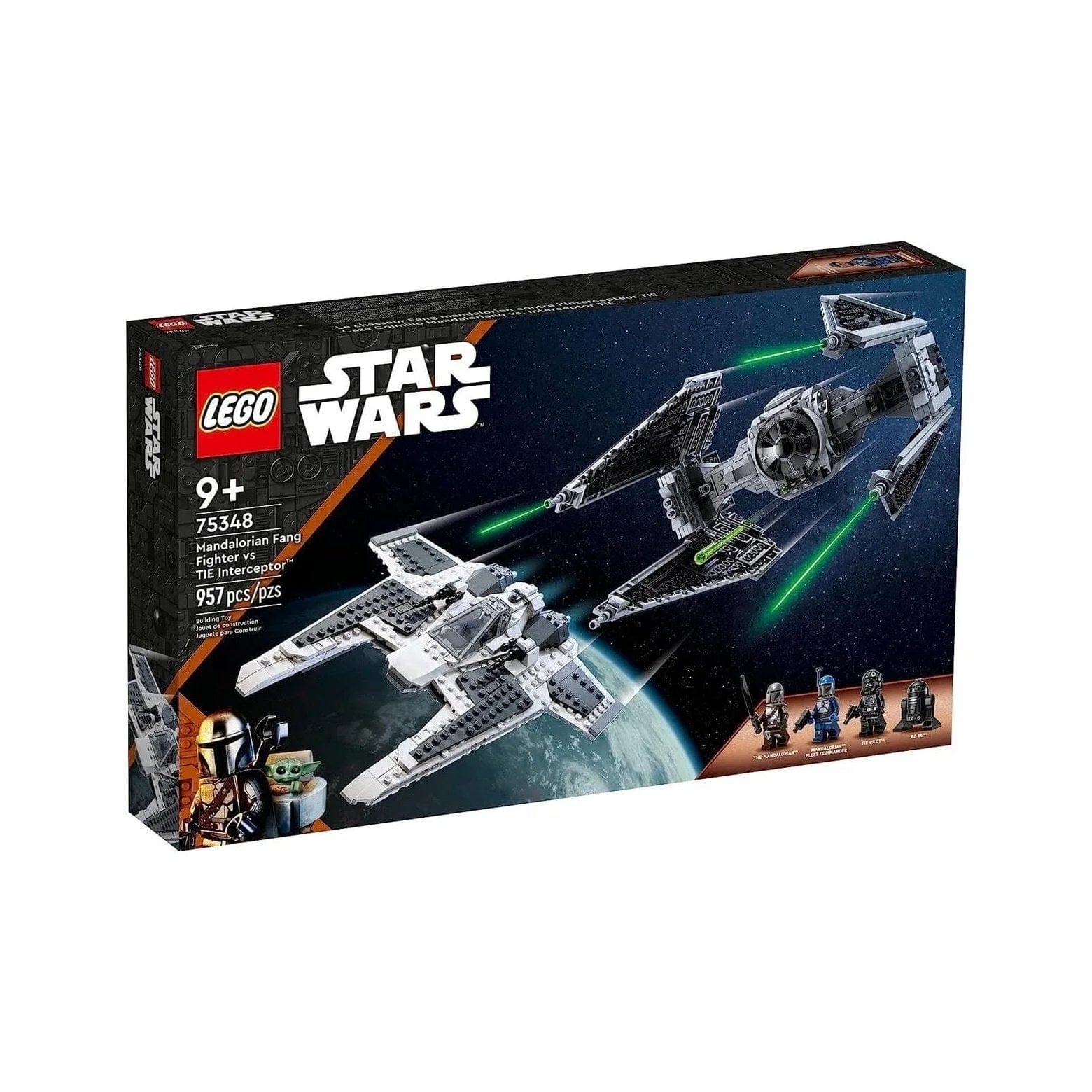 LEGO Star Wars Mandalorian Fang Fighter vs TIE Interceptor 75348