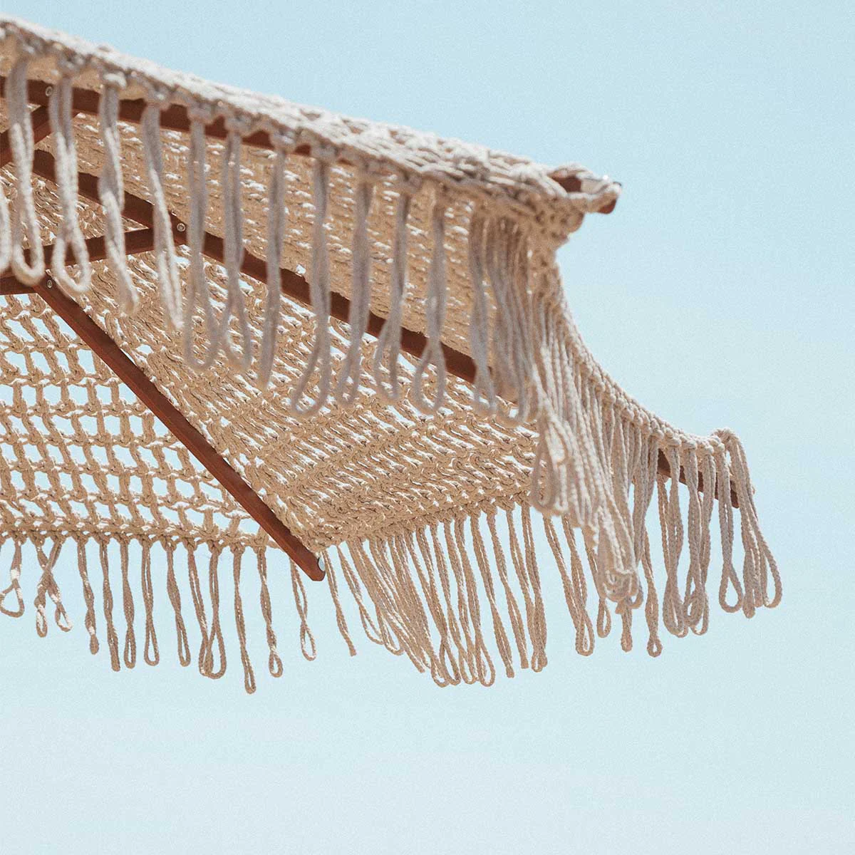 BINIBECA Makramee-Sonnenschirm für den Außenbereich, ø210x229cm