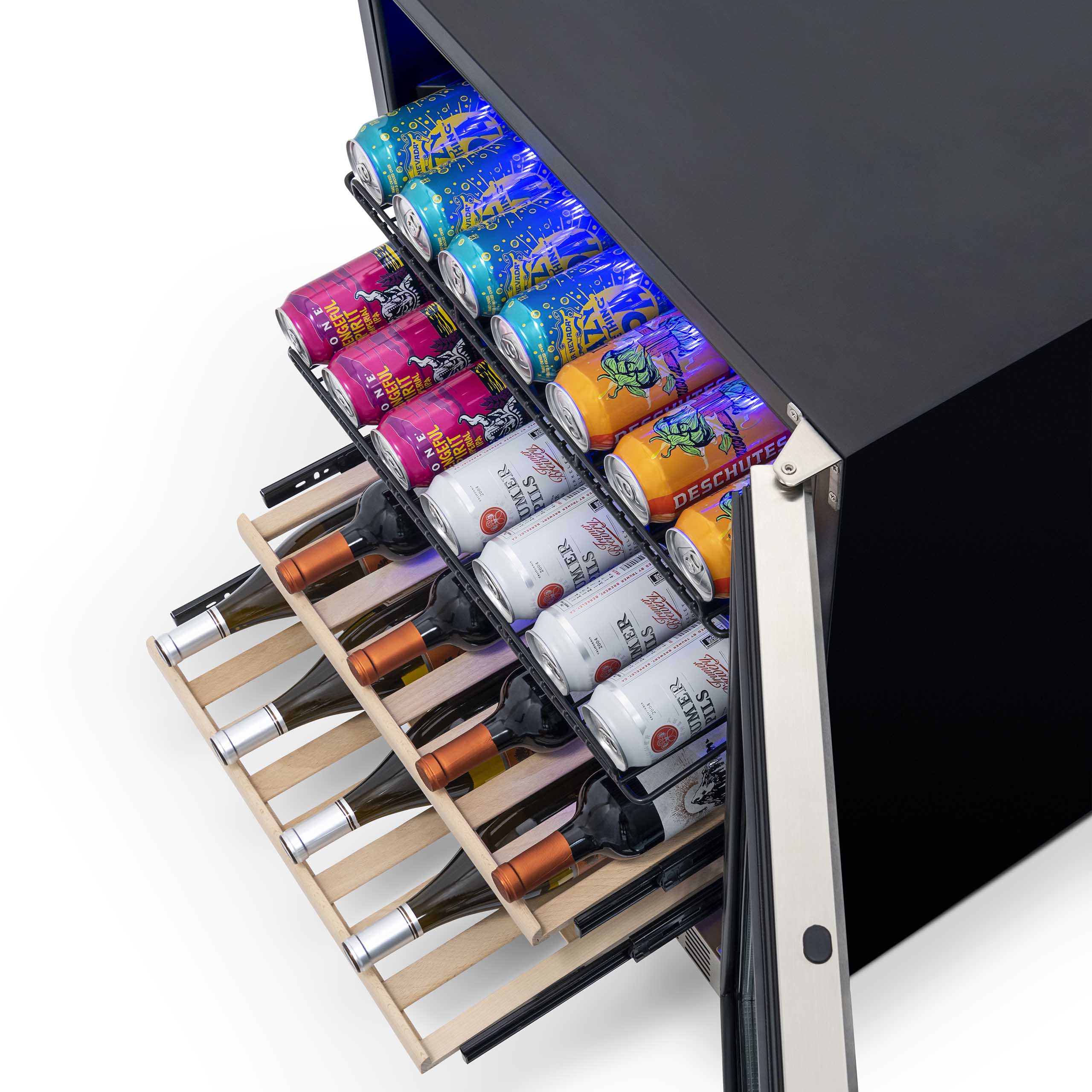 2025 Newair® Indbygget køleskab med dobbelt zone til 70 dåser og 20 flasker - 24