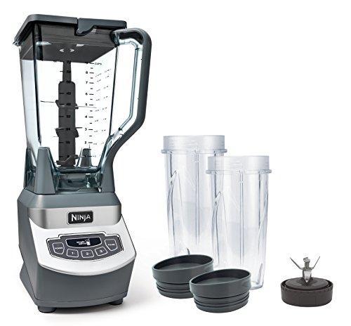 Ninja Professionel Bordblender med 1100 Watt Base, 72 oz. Knuserkande og (2) 16 oz. Kopp til Frosne Drikkevarer og Smoothies (BL660), Grå
