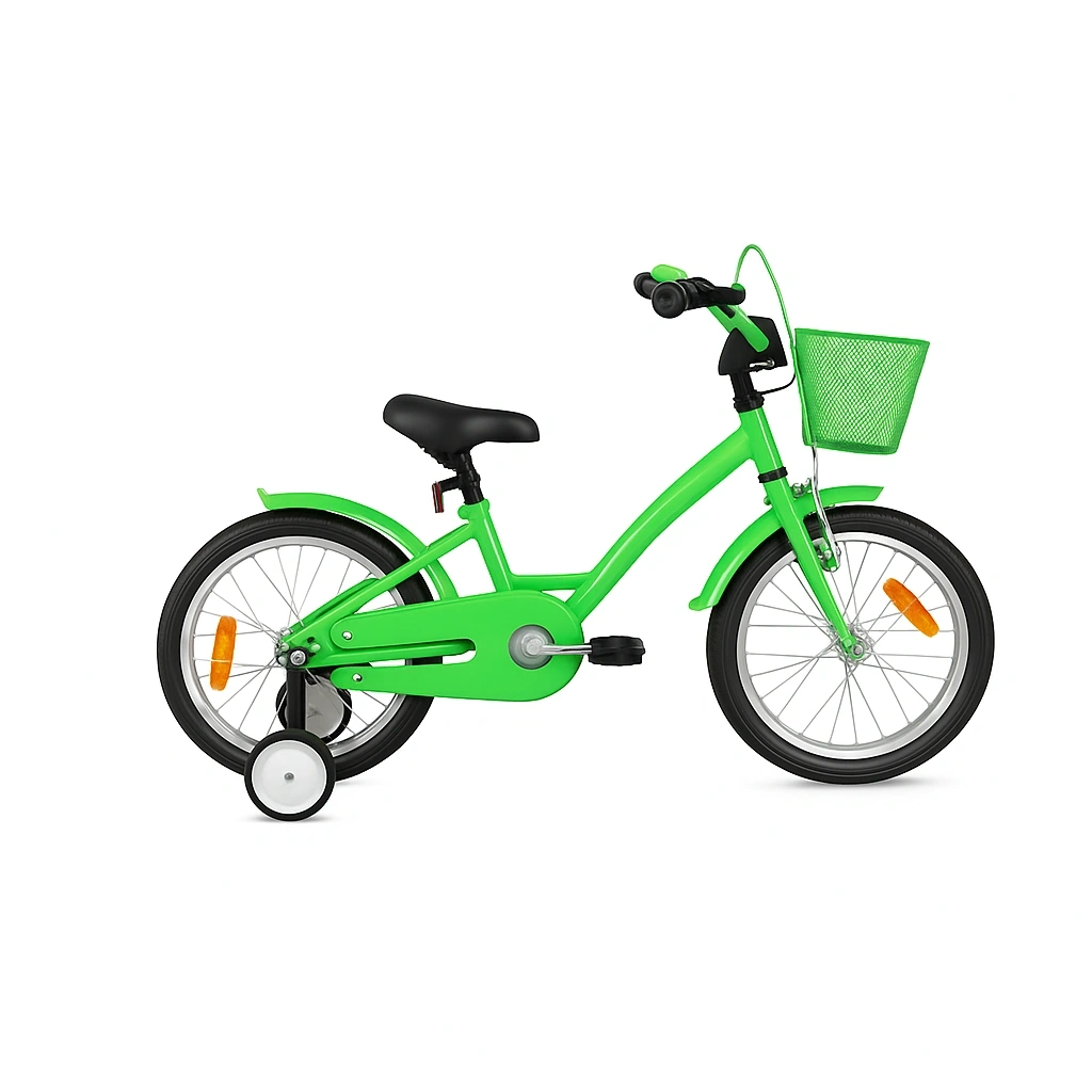 Vélo enfant vert avec roues de 12 pouces et cadre en acier - dwaBnKEV91nM