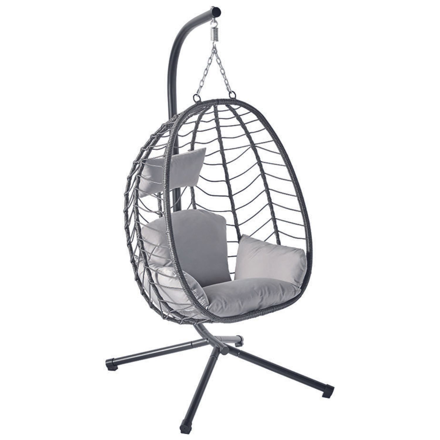 Lima Hängesessel, graues Kunstharz