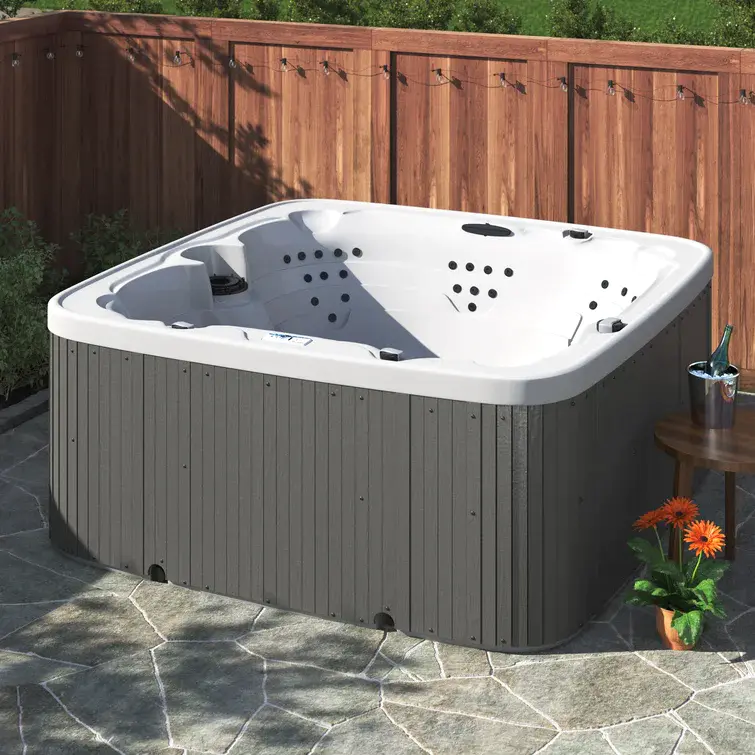 Lifesmart Spas LS700DX 230 Volt Spa til 7 personer med 90 dyser. Firkantet. Med ozon