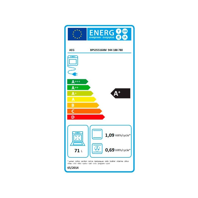 Four à pyrolyse vapeur Aeg Bps35516xm Inox