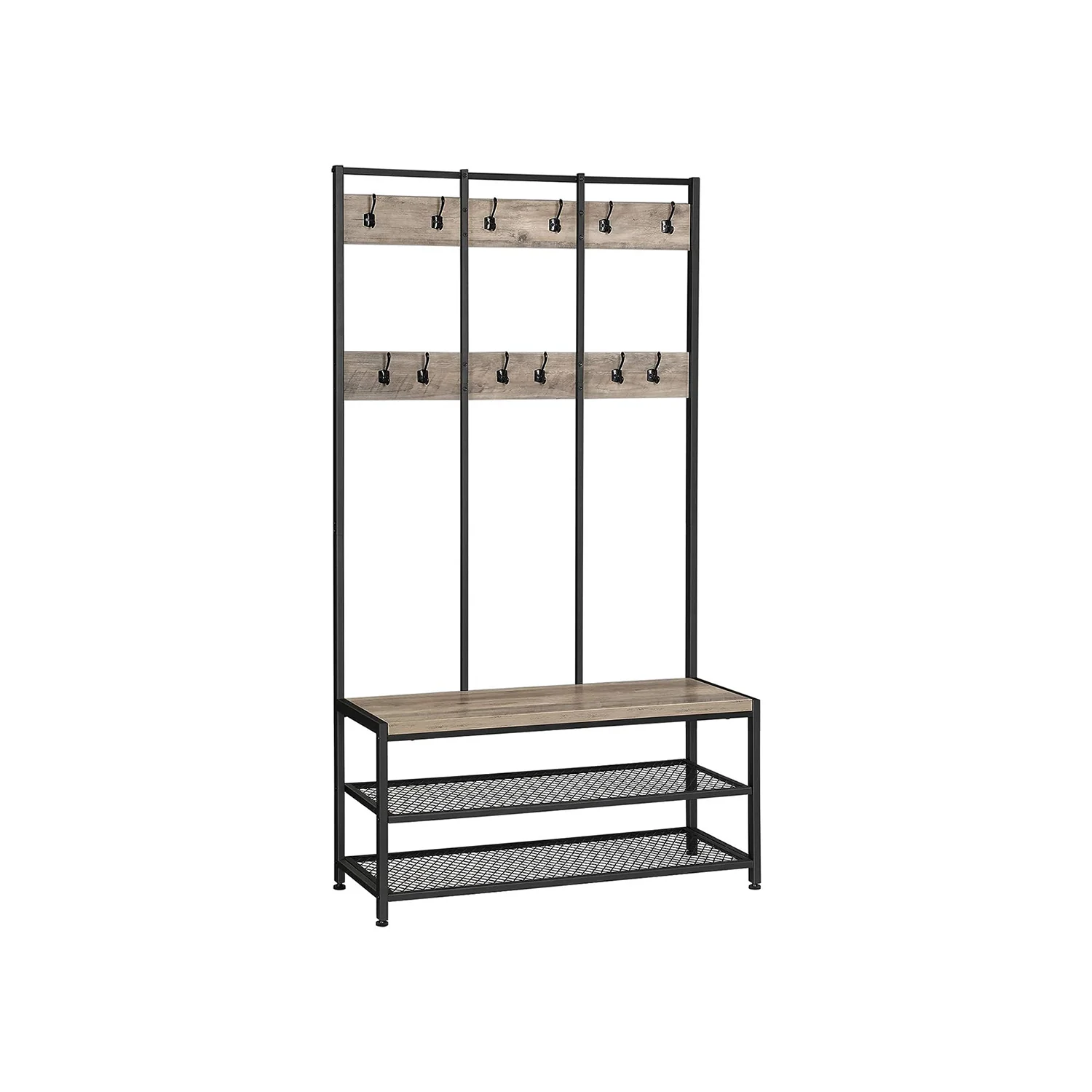 Knagerække med skoopbevaring