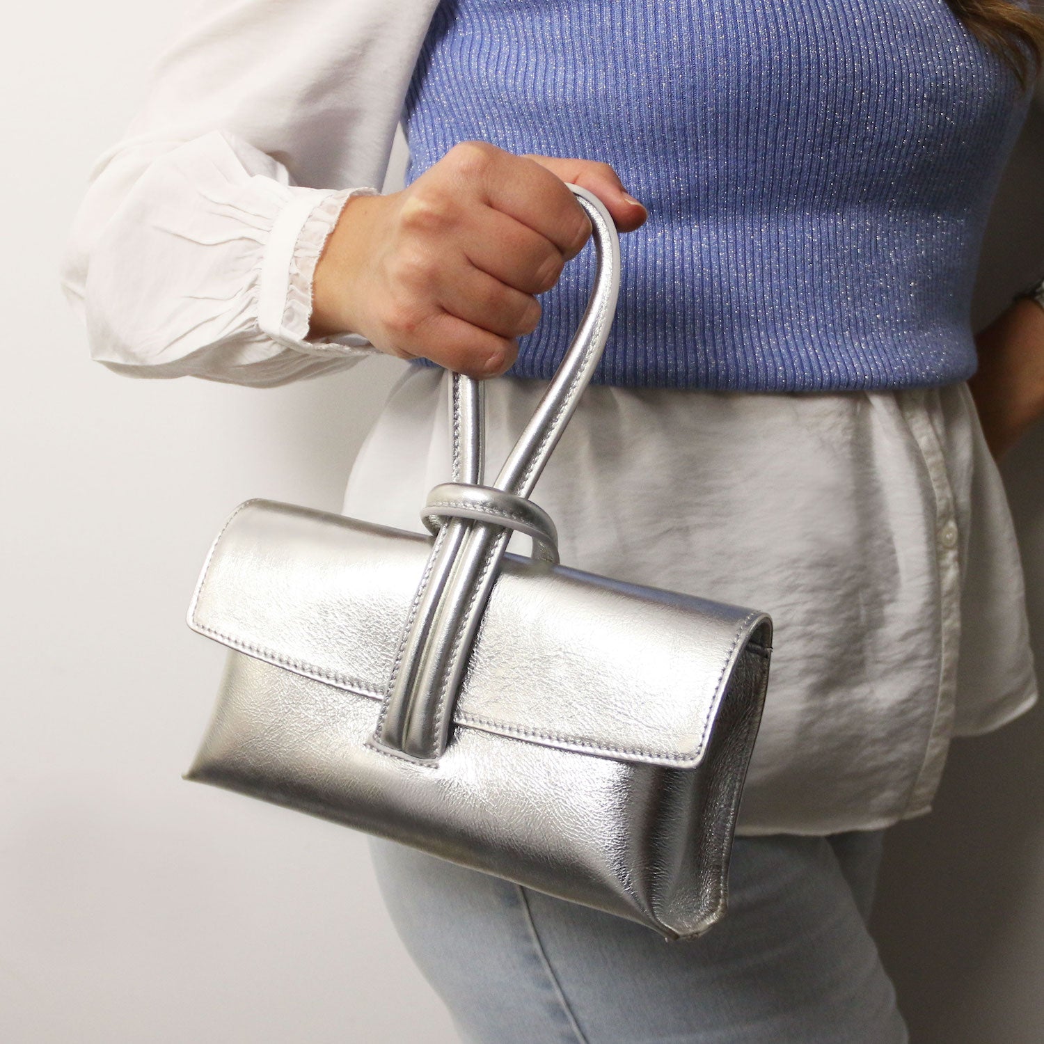 TL Bag - Metallic leather clutch | TL141993