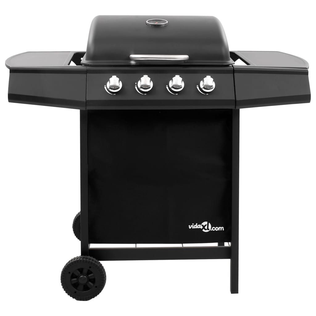 Vidaxl Gasgrill mit 4 Brennern, Schwarz