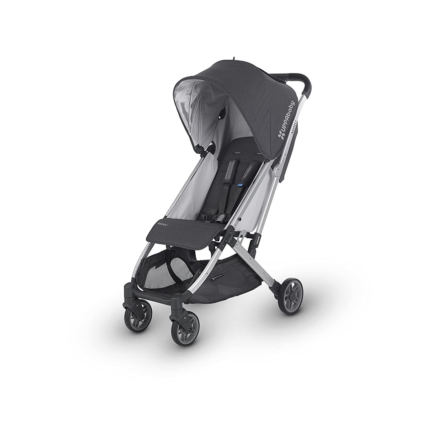 Poussette UPPAbaby MINU 2025 (modèle 2018) – Jordan (Cuir gris anthracite/argent/noir chiné)