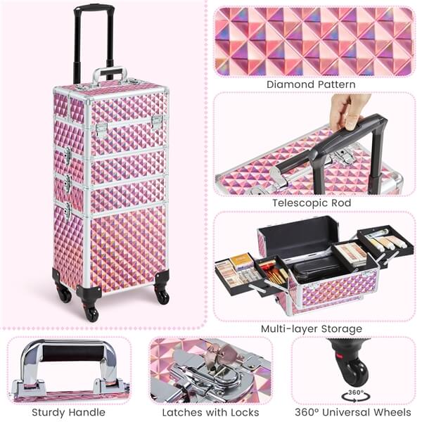 Yaheetech 4-i-1 makeup-etui, 80 cm (31,6 tommer)