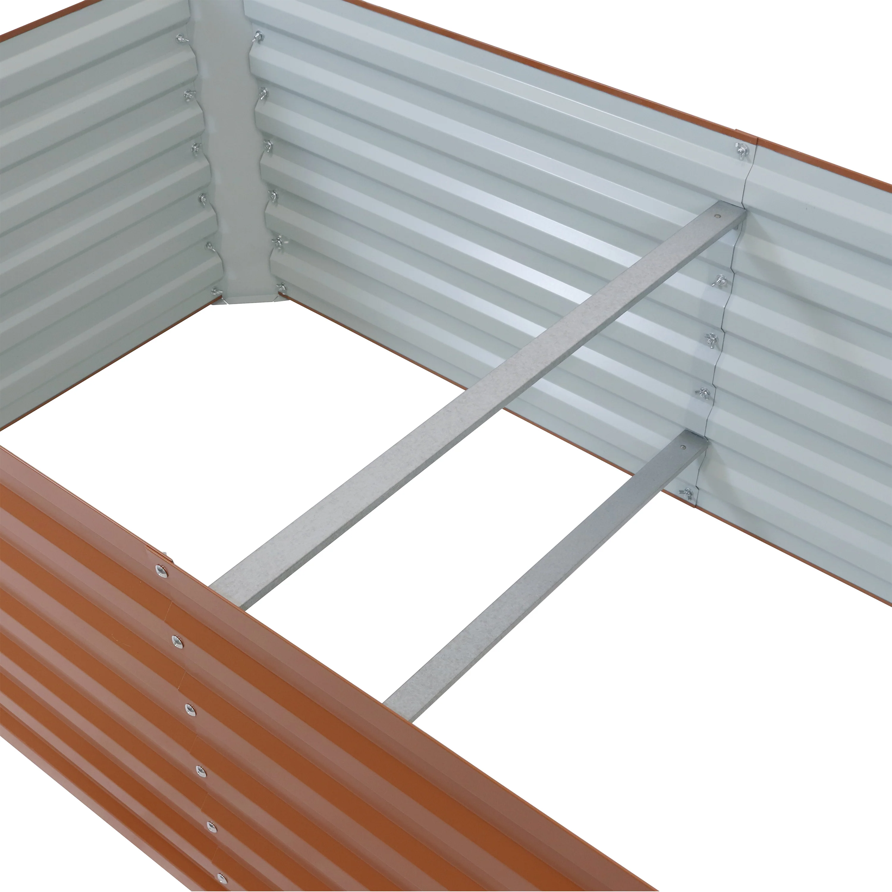 Potager surélevé rectangulaire Sunnydaze 2025 en acier galvanisé - 180 cm