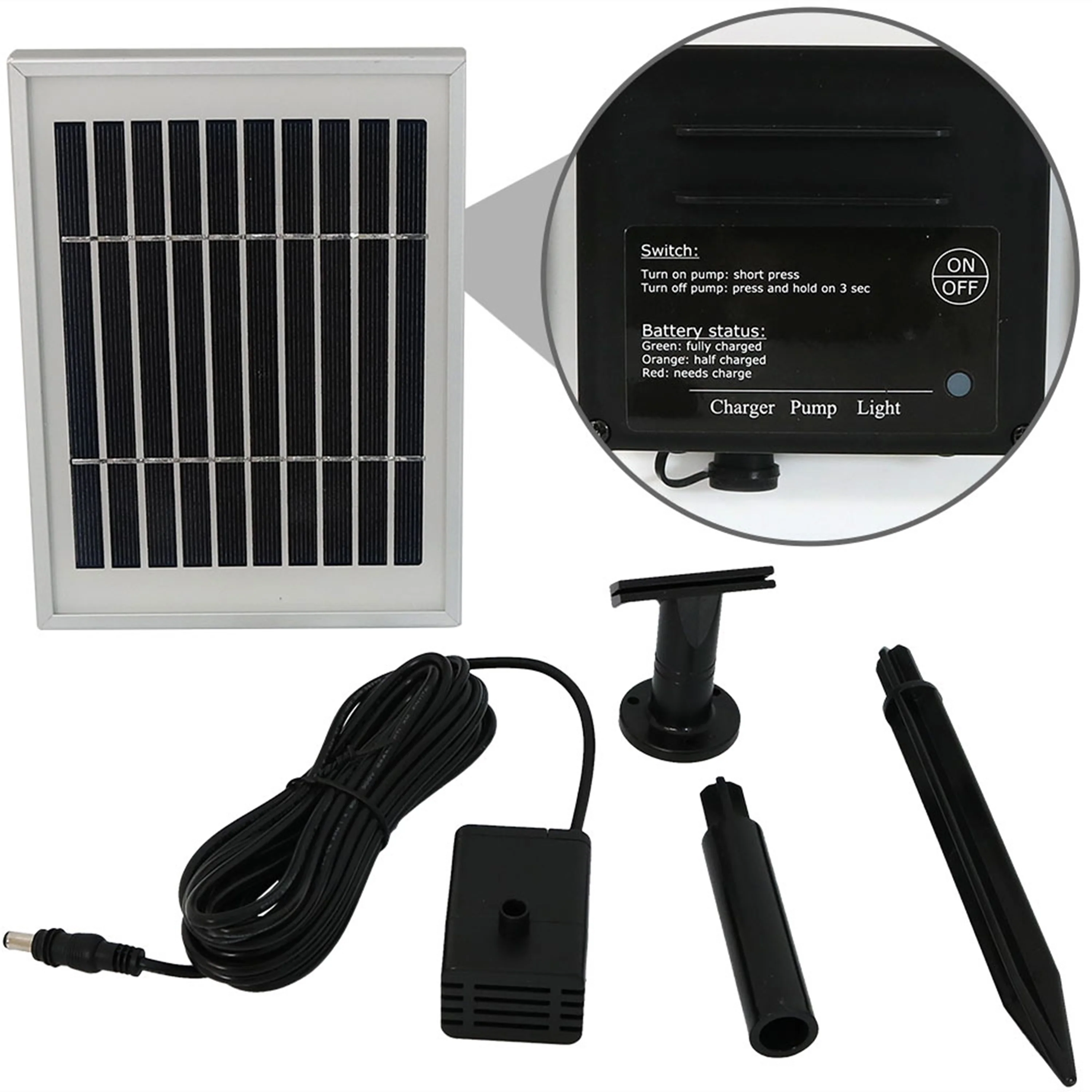 Fontaine solaire Sunnydaze à 3 niveaux (2025) avec bassin sculpté et batterie de secours