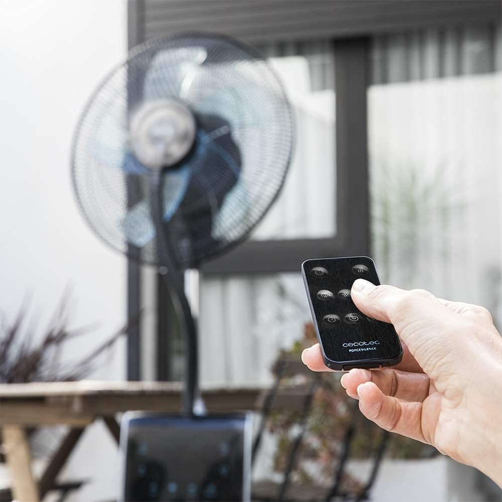 Ventilateur brumisateur d'eau douce Cecotec EnergySilence 490 avec télécommande, 90 W, diamètre 40 cm, 5 pales, réservoir 2,8 L, minuterie 7,5 h, indicateur LED et oscillation