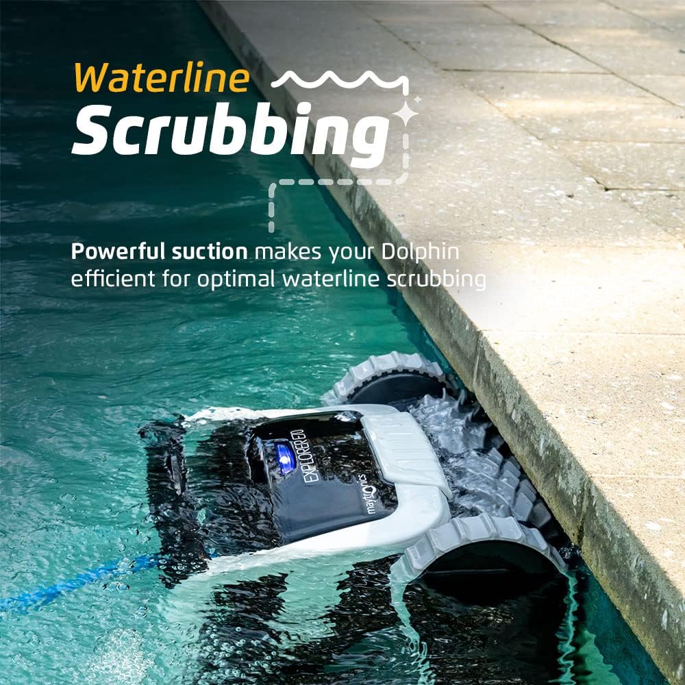 Robot nettoyeur de piscine 2025 pour piscines jusqu'à 9 mètres – Brosse de nettoyage et filtres à chargement par le haut
