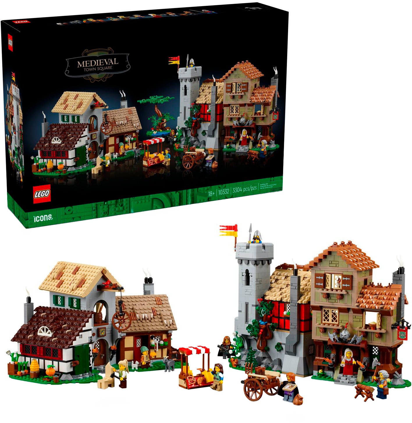 LEGO – Ikoner Middelalderplads og Slot til Byggelse og Fremvisning 10332