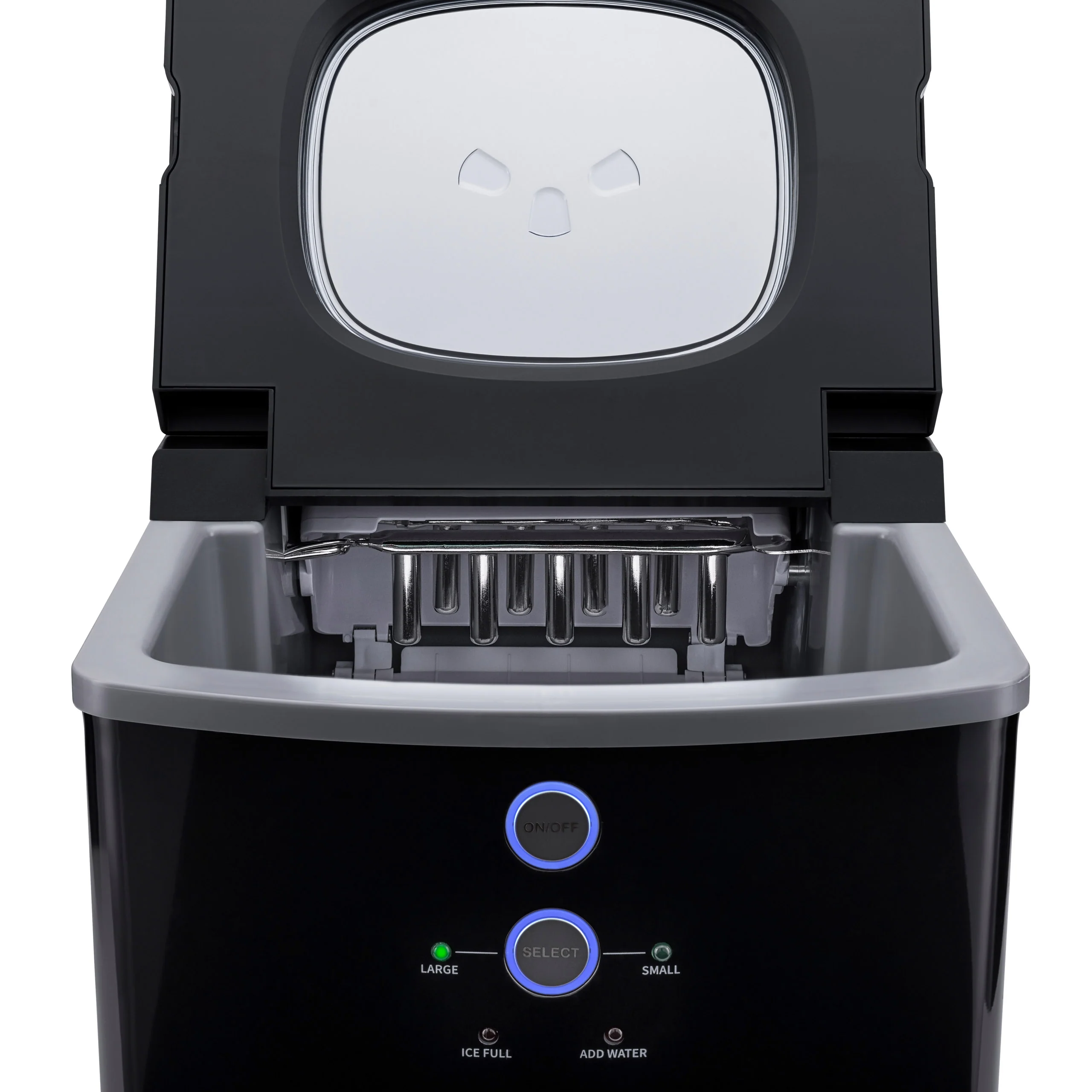 Newair® Tisch-Eiswürfelbereiter 2025 – Kugelförmige Eiswürfel. 15 kg/Tag – Schwarz