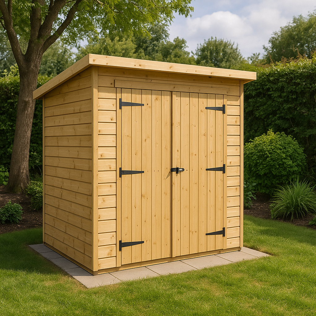 Abri de jardin en bois naturel 200x120x200 cm ZoIsFyQ378Ik