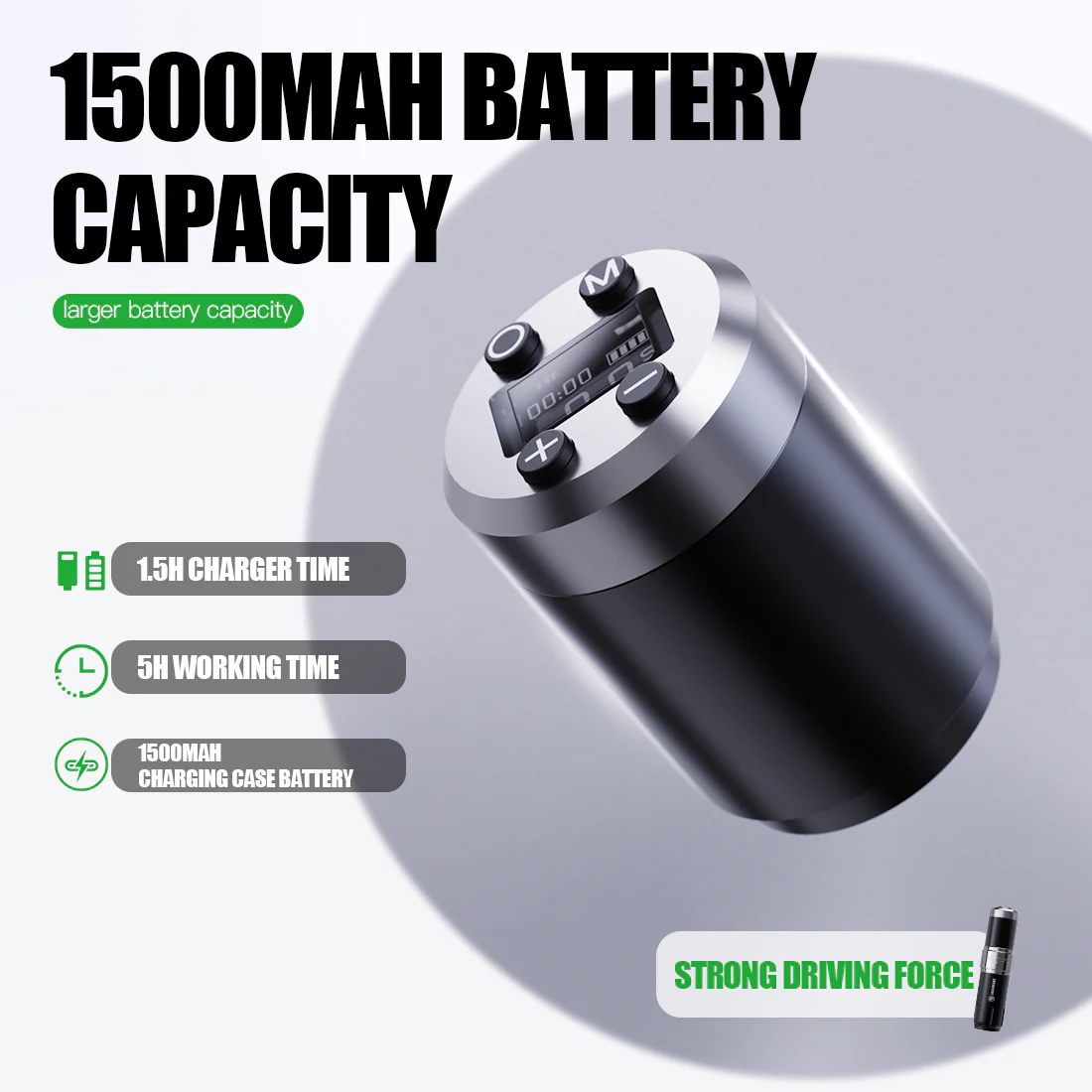 Dragonhawk Akku-Tätowiermaschine mit 7 Hublängen