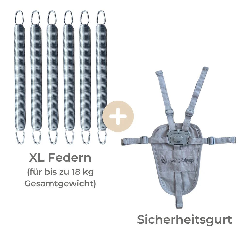 Erweiterungsset (XL-Federn + Befestigungssystem) – Wächst mit Ihnen mit, mit absoluter Sicherheit