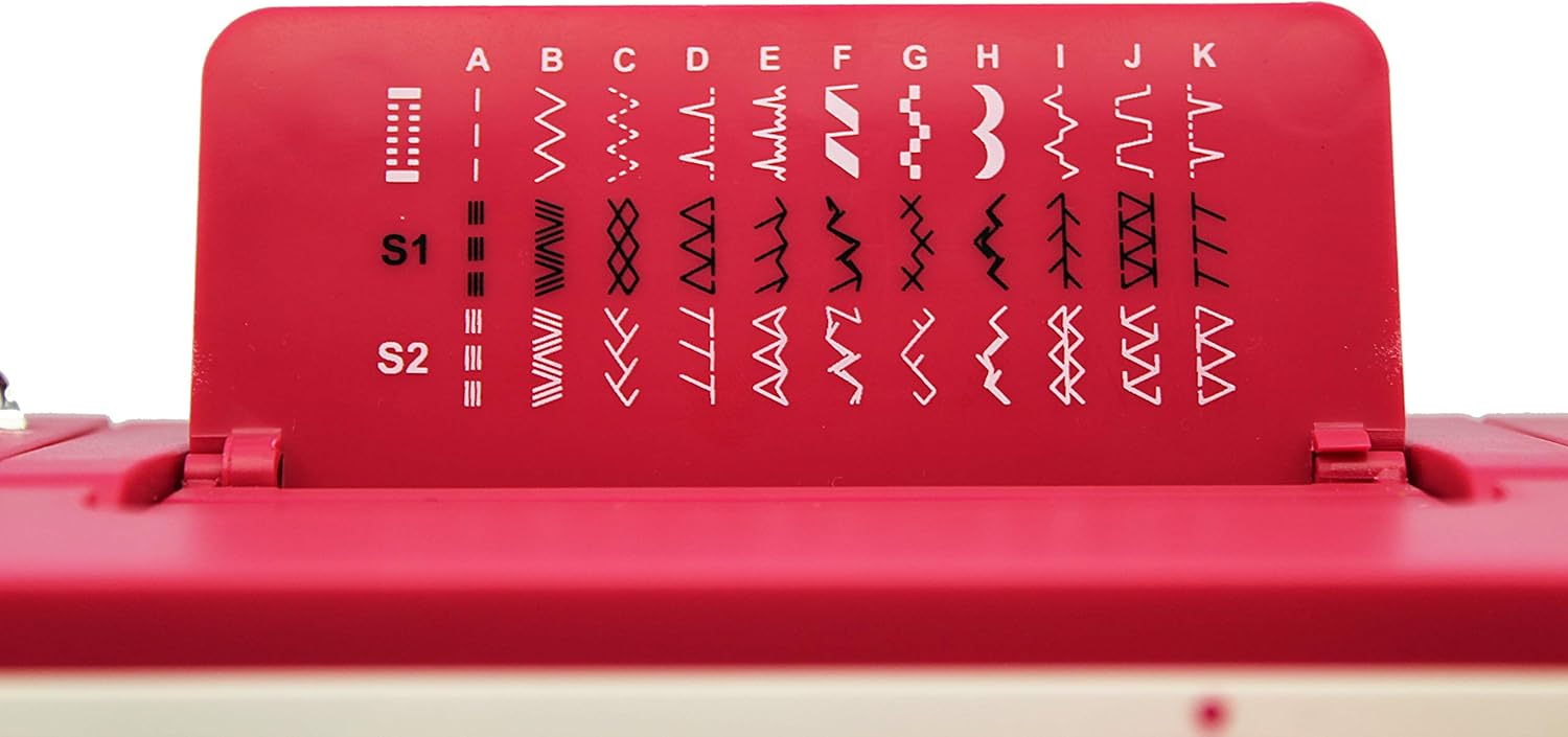 Alfa Practik 9 Nähmaschine, 34 Stiche, LED-Licht, Metallgehäuse
