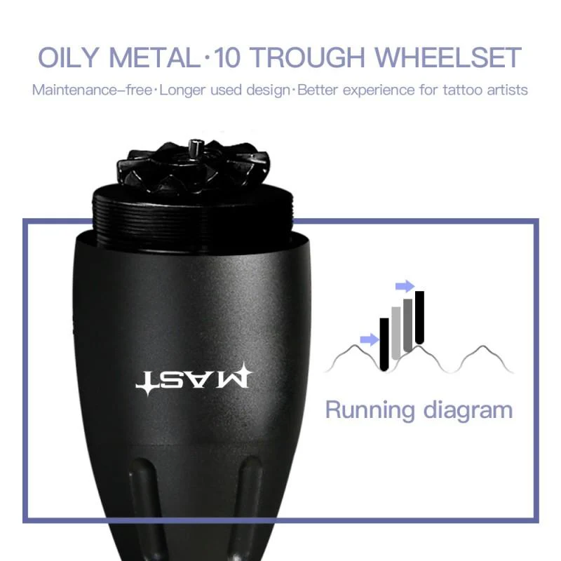 Tätowiermaschinen-Set mit Mast Pen WJX-Modulen, Nadeln und Akku