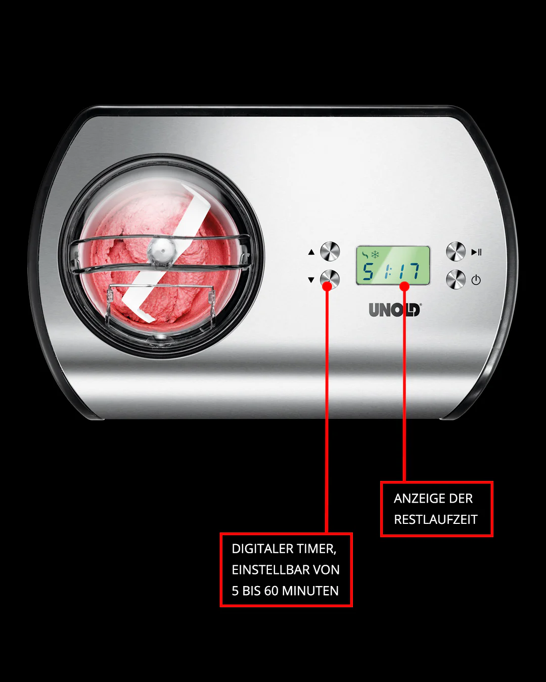 2025 One Sorbetmaschine mit Rezeptbuch, 1,2 l