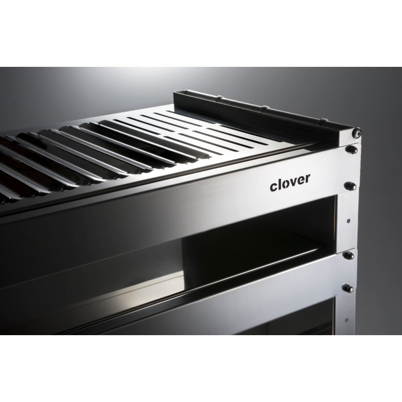 Clover Holzkohlegrill mit Rädern aus Edelstahl,