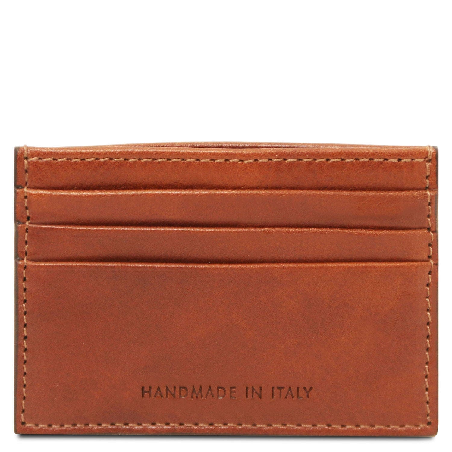 Leather card holder - 6 cards, smooth full-grain leather | TL142471