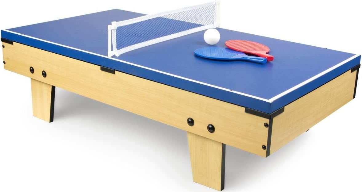 Leomark Spieltisch aus Holz für Kinder und Erwachsene | Spielspaß zu Hause oder auf Partys, Familienunterhaltung | Stabil, lehrreich und einfach aufzubauen