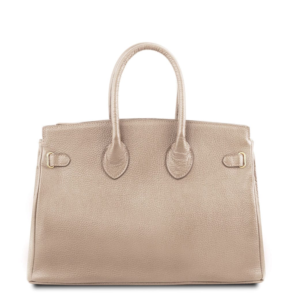 TL Bag - Leather handbag with golden hardware | TL141529
