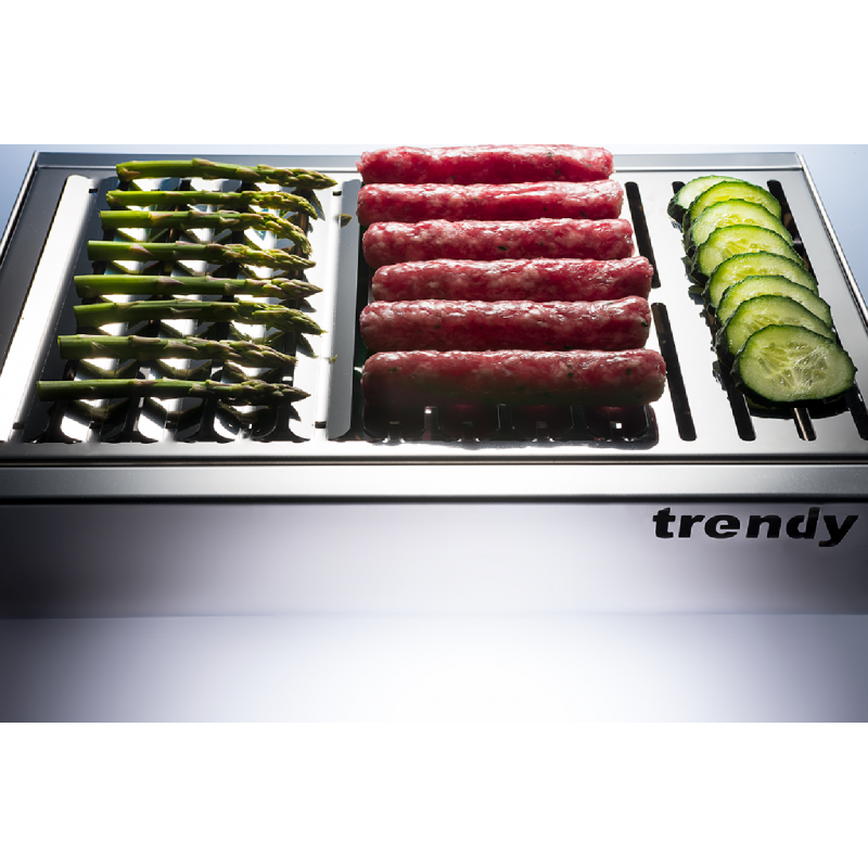 Trendiger tragbarer Holzkohlegrill aus Edelstahl