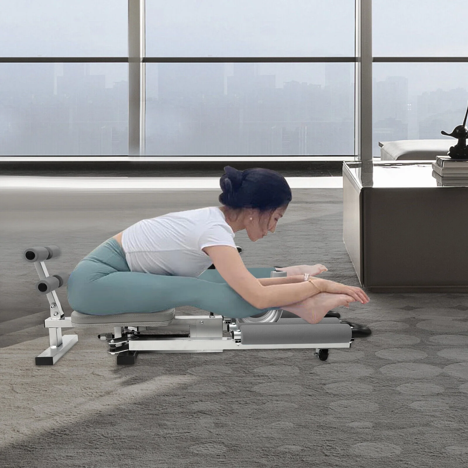 Miu Meow Professionelle Beinstreckmaschine (149 kg). Robustes Gerät zur Verbesserung der Flexibilität. Trainingsgerät für Ausfallschritte. Ideal für Yoga und Heim-Fitnessstudio.