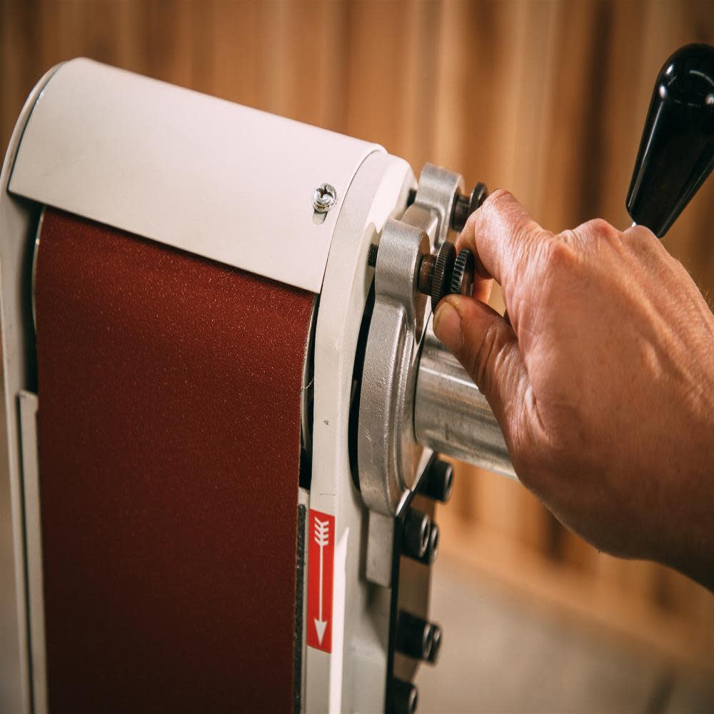 JET JSG-6DCK 6 x 48 Zoll / 12 Zoll Band- und Tellerschleifer mit offenem Ständer