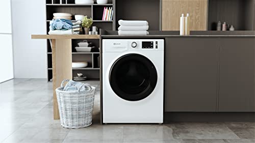 Lave-linge frontal Bauknecht W Active 8A (2025) / 8 kg / Élimination puissante des taches / Programmes vapeur / Option hygiène vapeur / Classe énergétique A / Fonction Stop&Add / Moteur ProSilent. Blanc