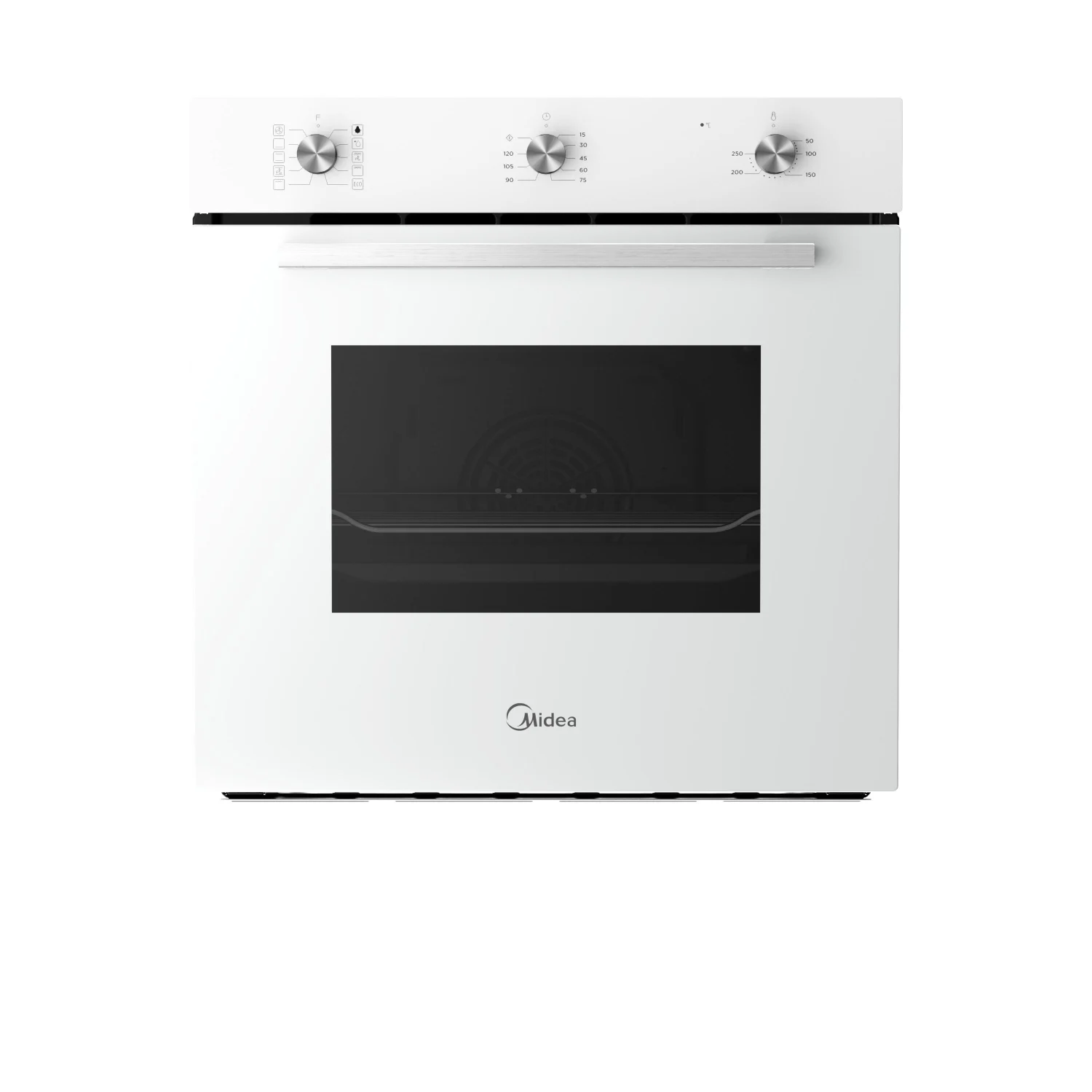 Midea MBON5M90M5-WH Multifunktionsbackofen, 3 kW, 70 l, Klapptür, 9 Kochfunktionen, Energieeffizienzklasse A – Weiß