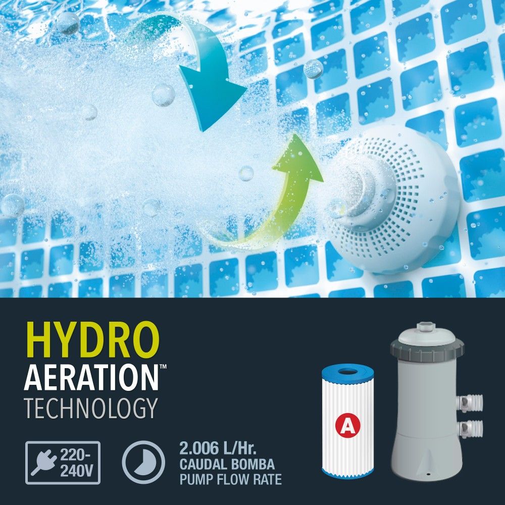 Intex Rechteckiger Chevron Prism Premium Pool mit abnehmbarem Einsatz, 400 x 200 x 100 cm, 6,836 l