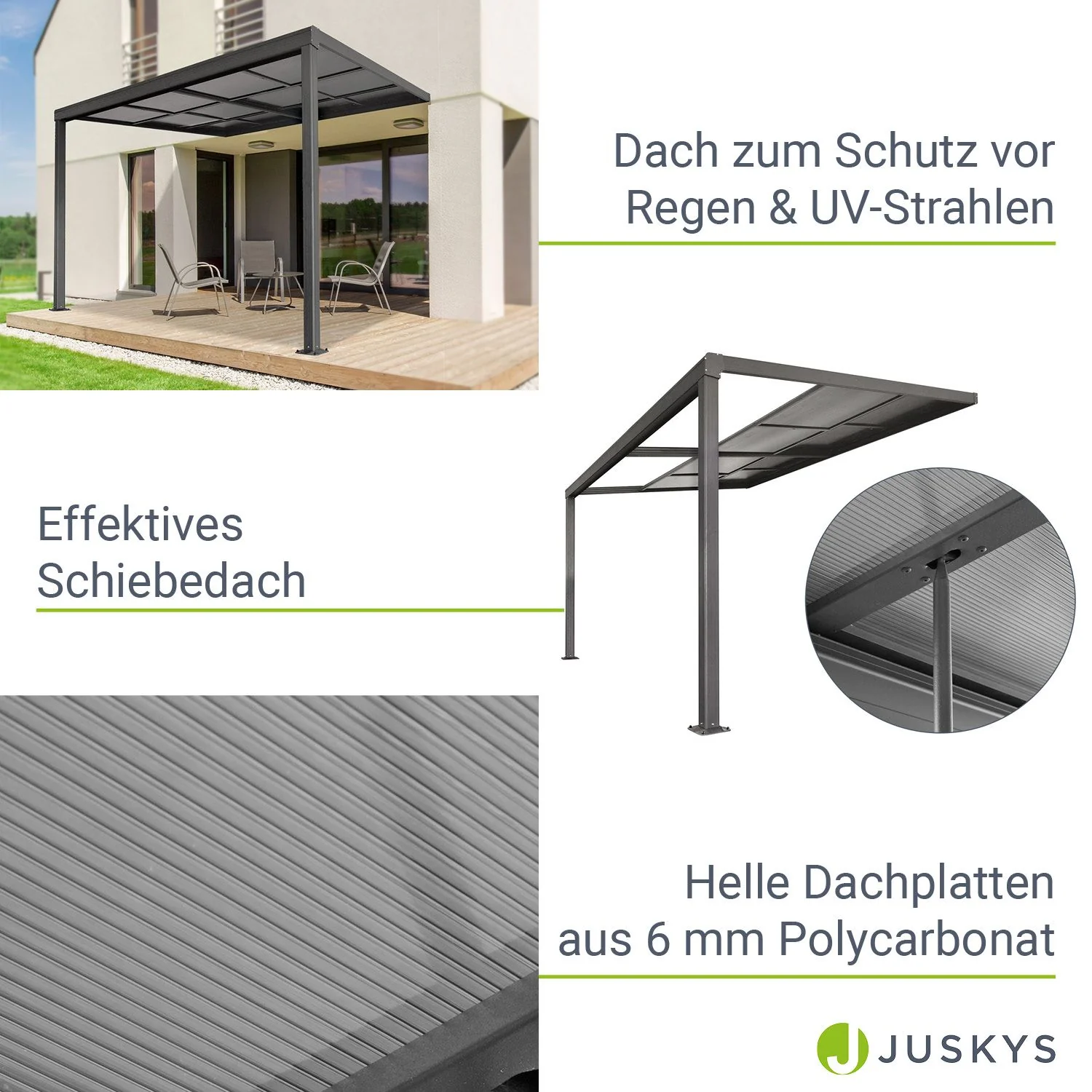 2025 Jakarta Terrassenmarkise mit Polycarbonatplatten