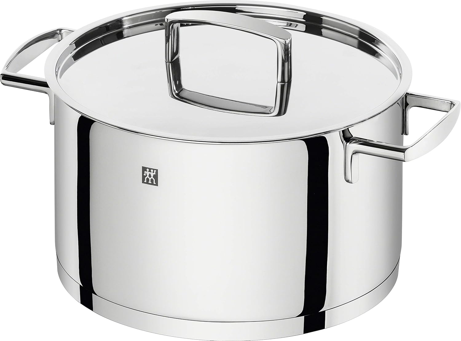 ZWILLING 5-delt køkkengrejsæt, 4 låg, egnet til induktion, rustfrit stål, passion, lys grå, diameter 16 cm, diameter 20 cm, diameter 24 cm, diameter 28 cm