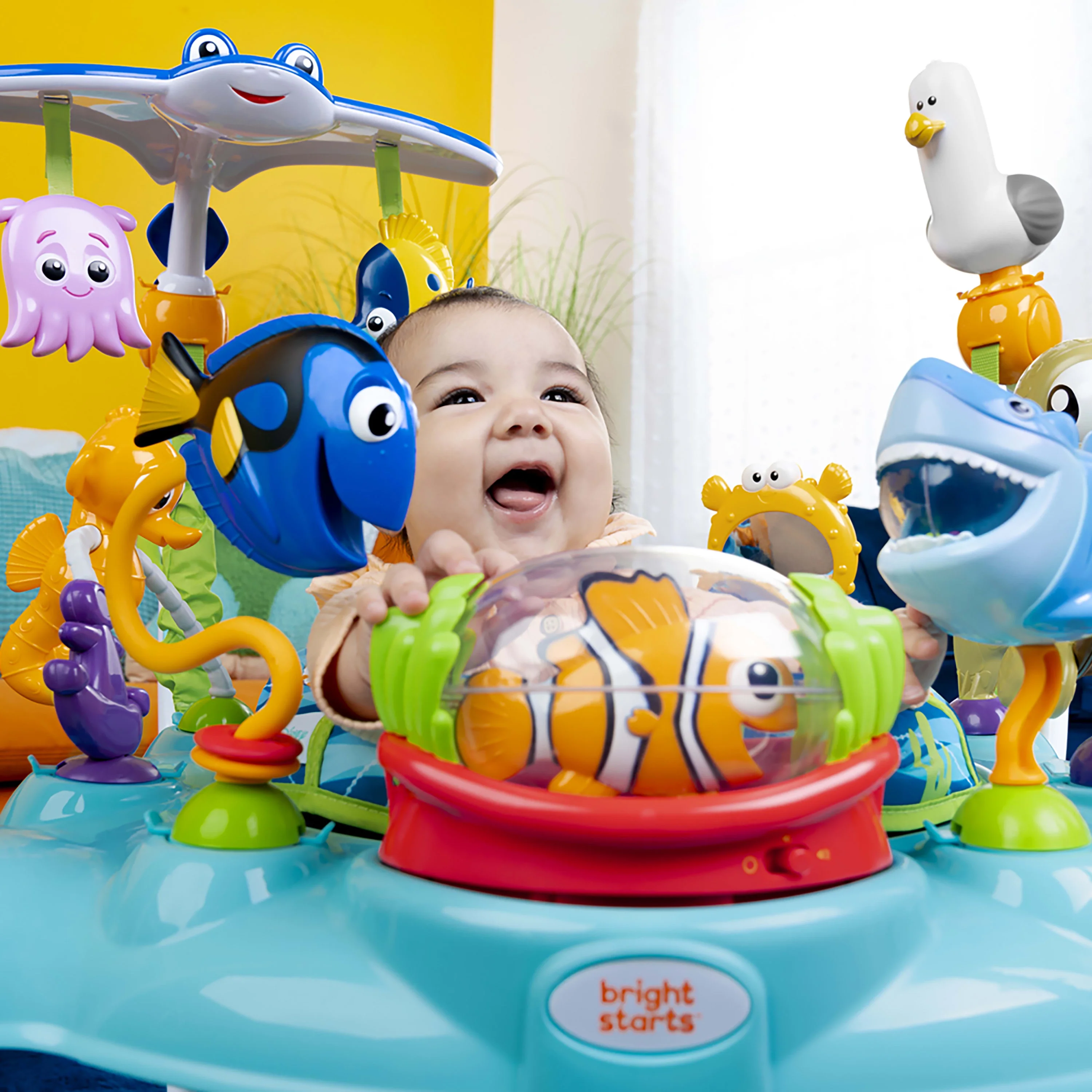 2025 Disney Baby Finding Nemo Bright Starts justerbar babyaktivitetscenter med vippestol