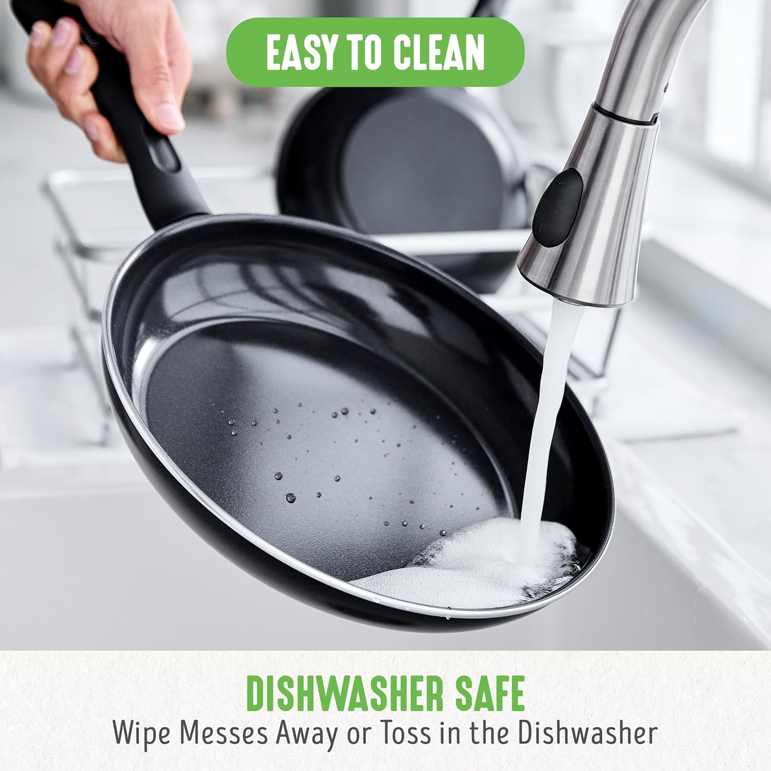 GreenLife Soft Grip 16-teiliges Antihaft-Keramik-Kochgeschirr-Set, bestehend aus Bratpfanne, Stielkasserolle und Topf, PFAS-frei, spülmaschinenfest, ofenfest, türkis